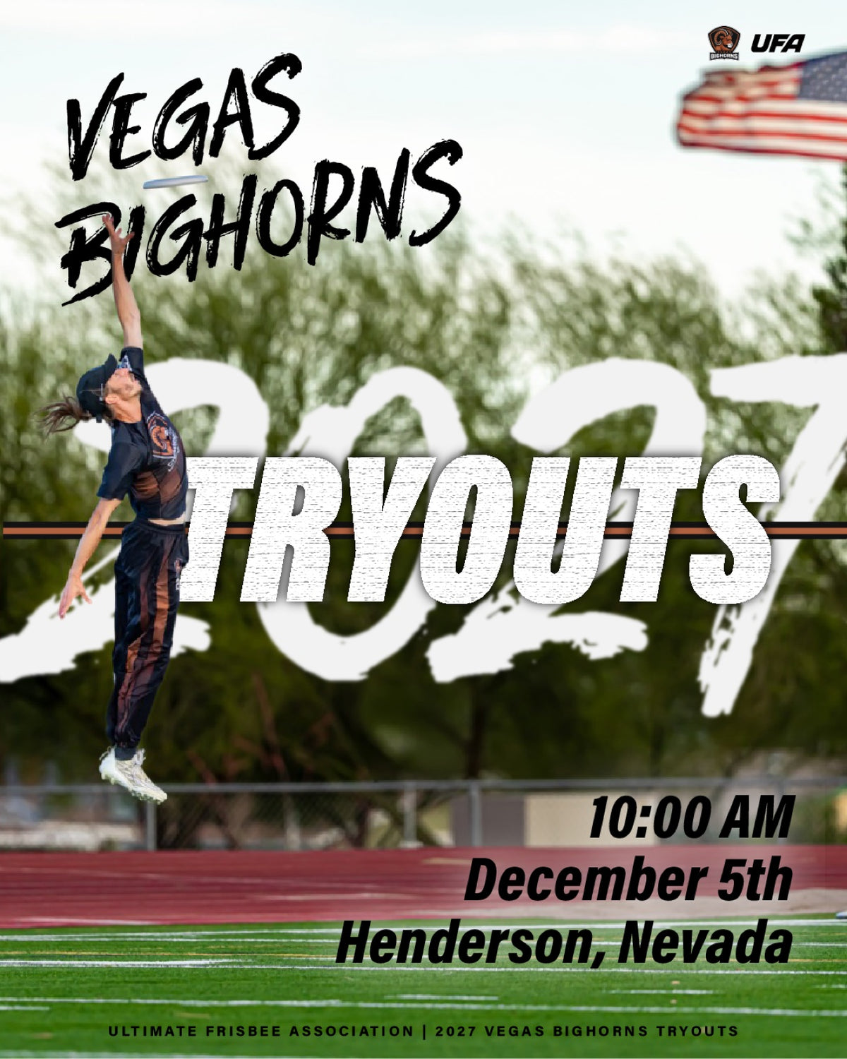 2027 Vegas Bighorns Tryouts poster