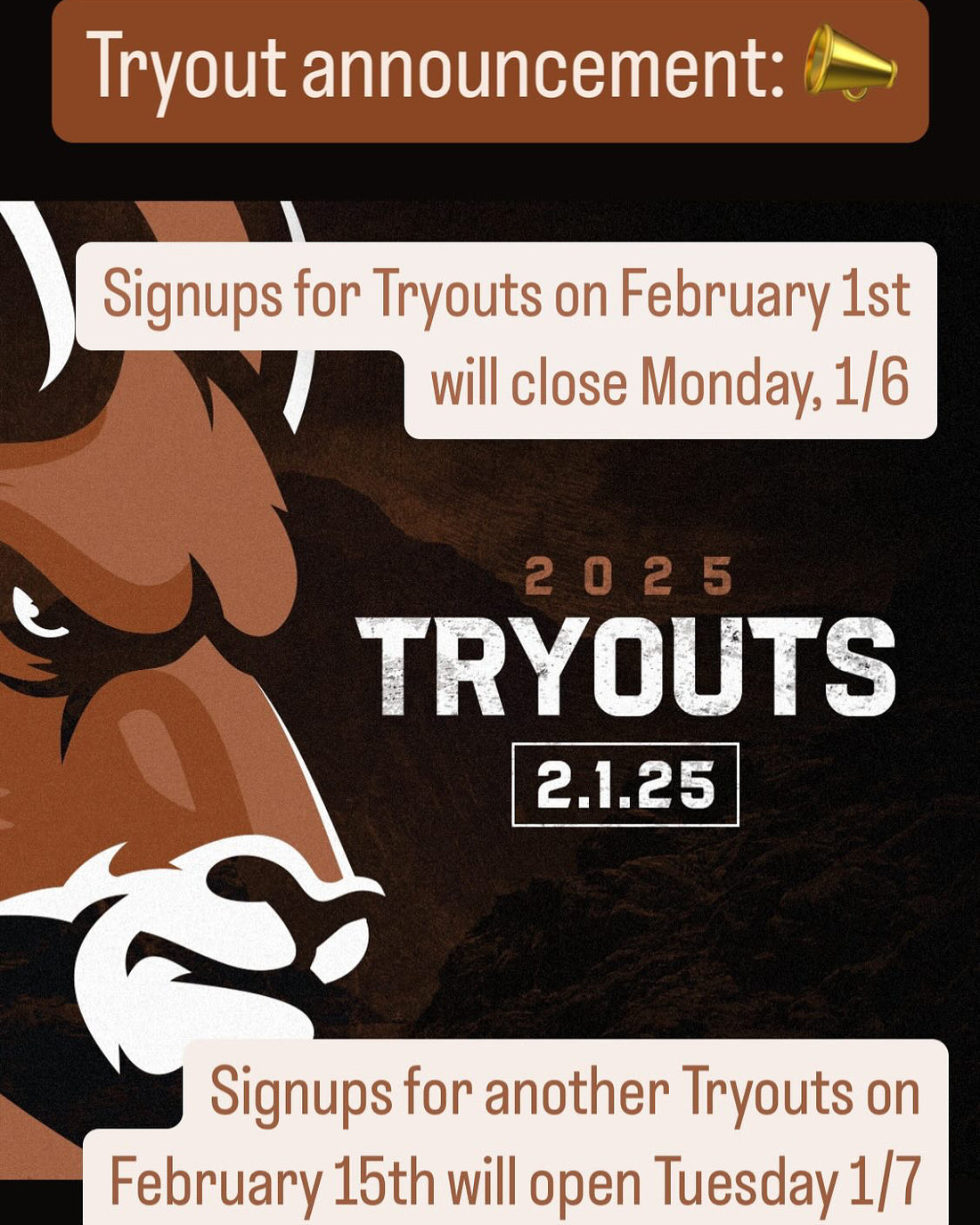 Tryout Announcement